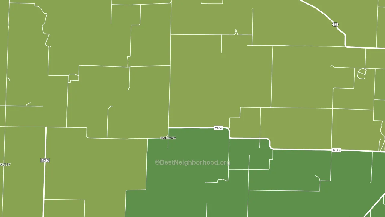 Wagoner, MO block-group voter-turnout map