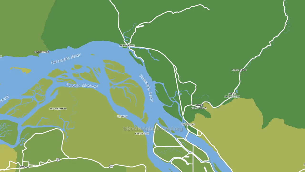 Wahkiakum County, WA block-group voter-turnout map