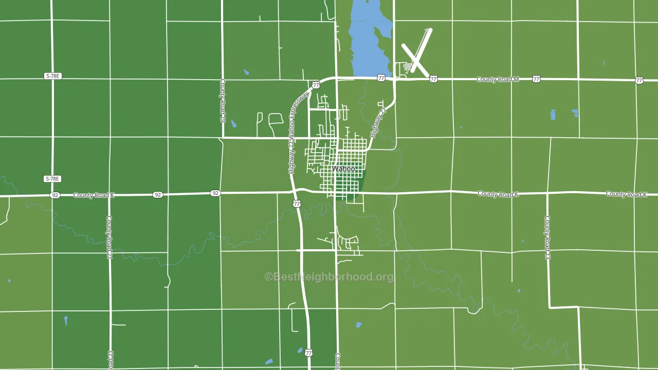 Wahoo, NE block-group voter-turnout map