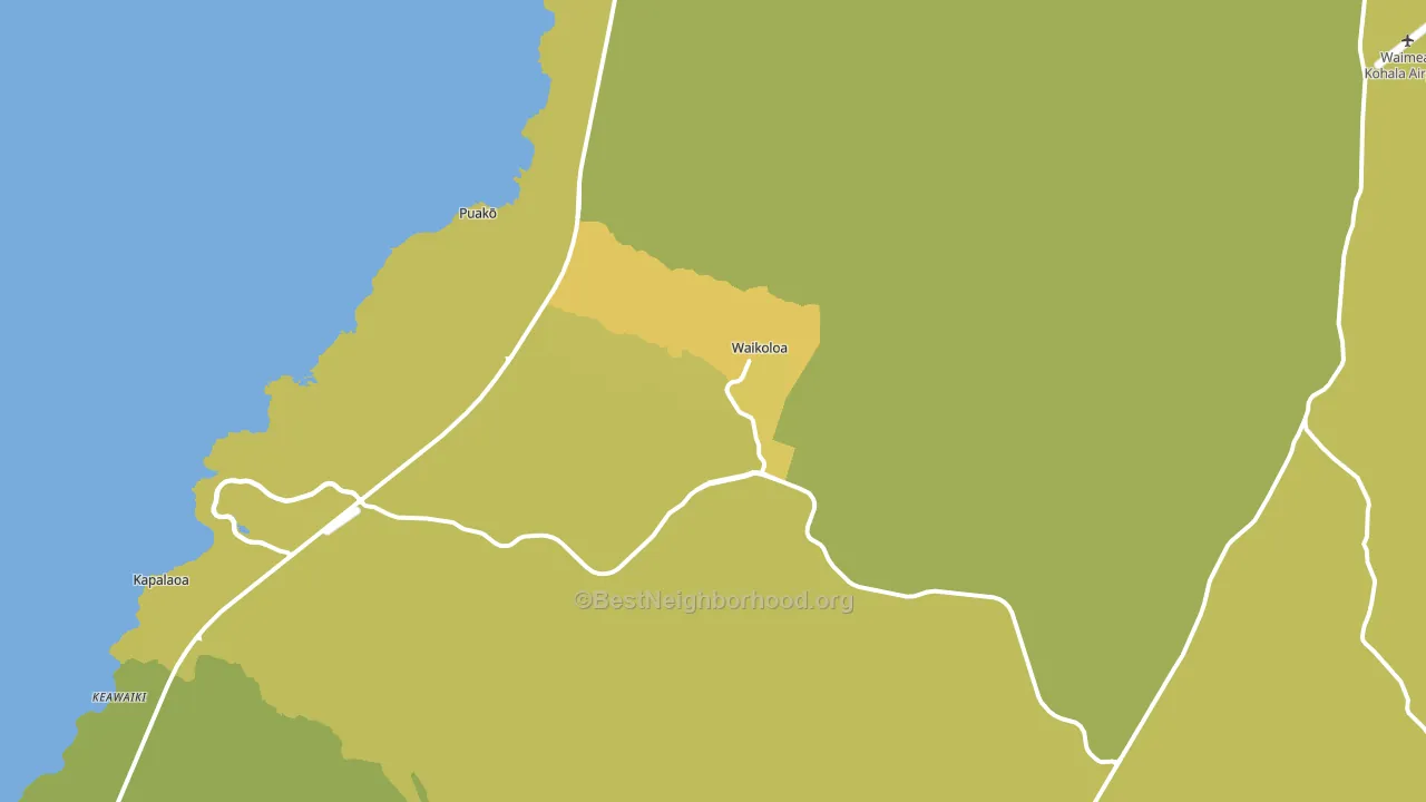 Waikoloa, HI block-group voter-turnout map
