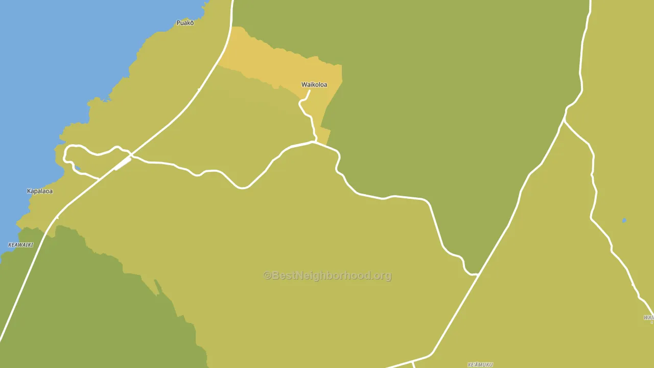 Waikoloa Village, HI block-group voter-turnout map