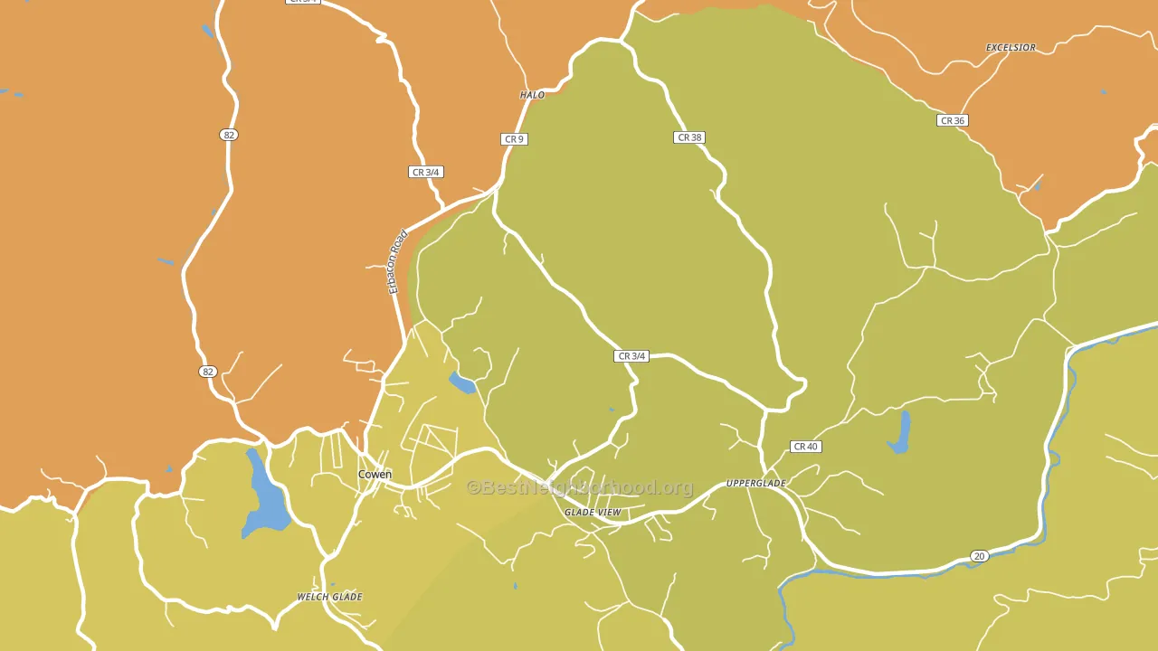 Wainville, WV block-group voter-turnout map
