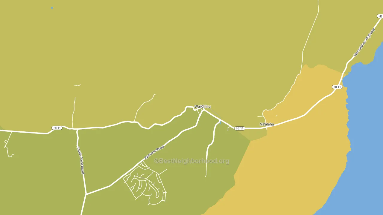 Waiohinu, HI block-group voter-turnout map