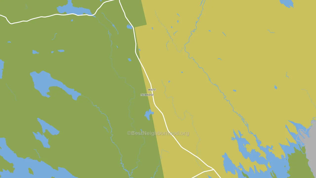 Waite, ME block-group voter-turnout map