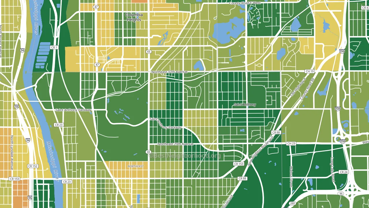 Waite Park, Minneapolis, MN block-group voter-turnout map