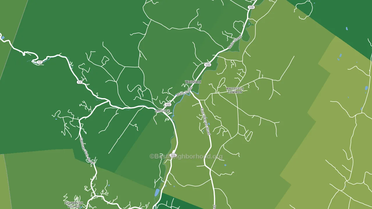 Waitsfield, VT block-group voter-turnout map