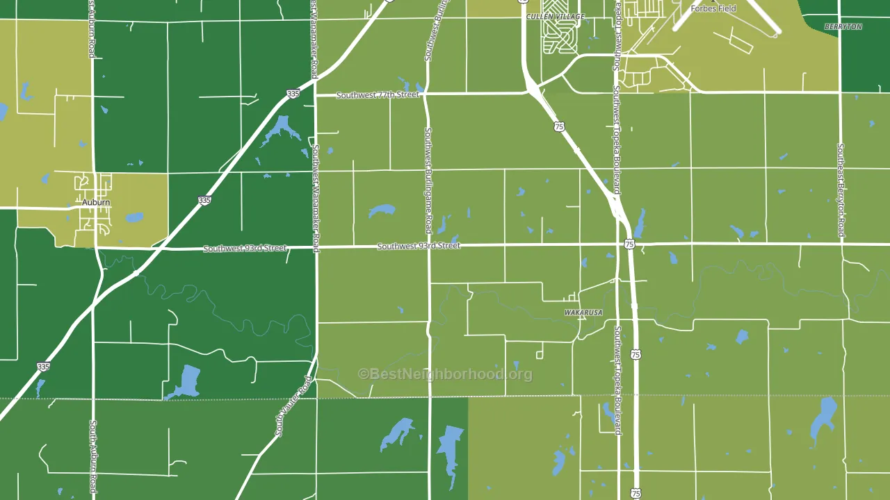 Wakarusa, KS block-group voter-turnout map