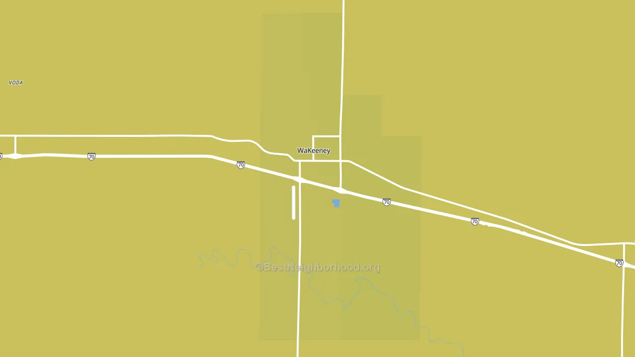 Wakeeney, KS block-group voter-turnout map