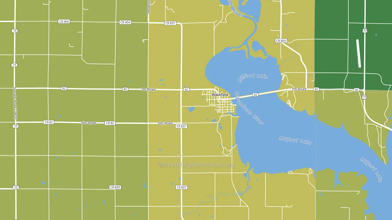 Wakefield, KS block-group voter-turnout map