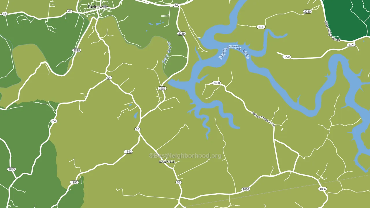 Wakefield, KY block-group voter-turnout map