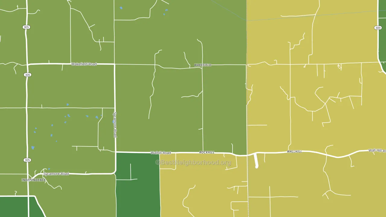 Wakefield, MS block-group voter-turnout map