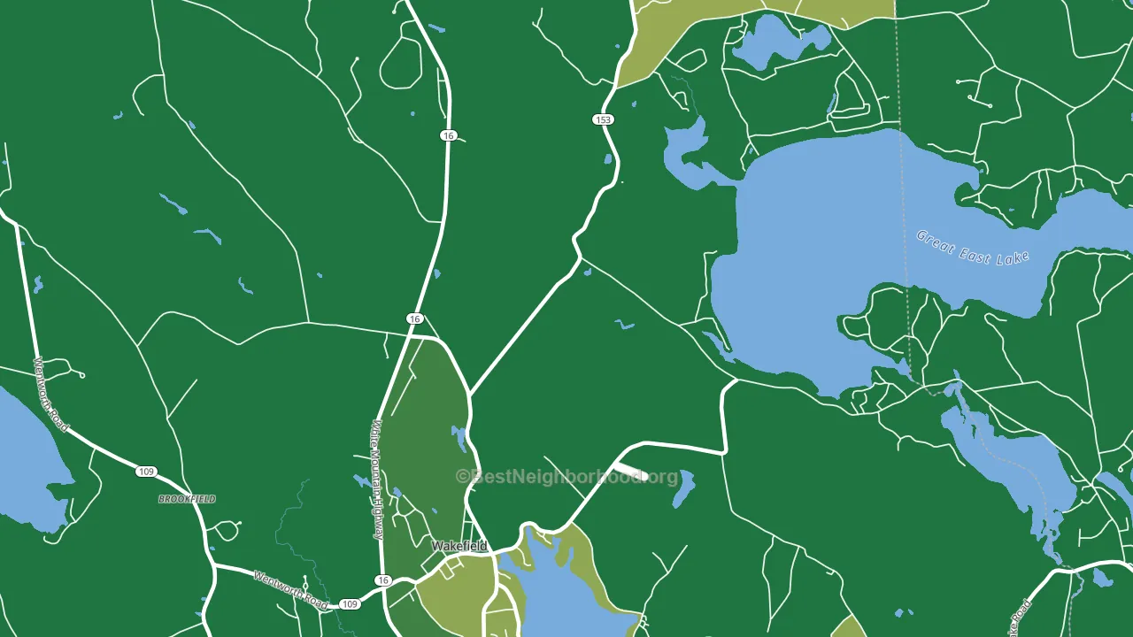 Wakefield, NH block-group voter-turnout map