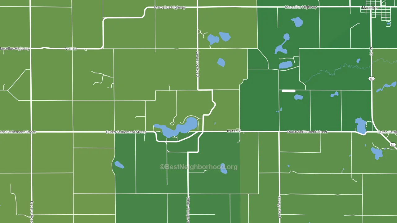 Wakelee, MI block-group voter-turnout map