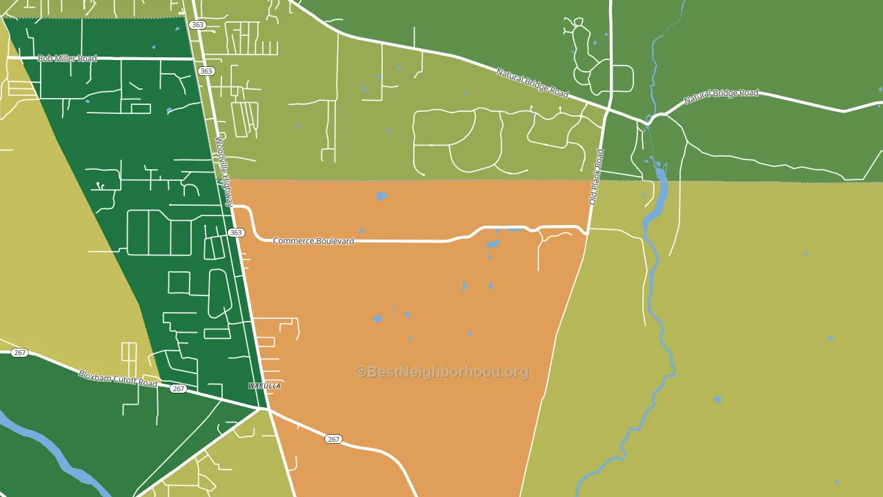Wakulla, FL block-group voter-turnout map