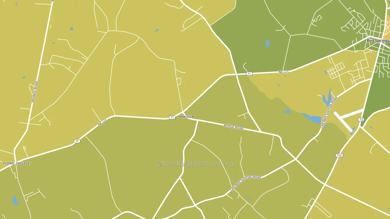 Wakulla, NC block-group voter-turnout map