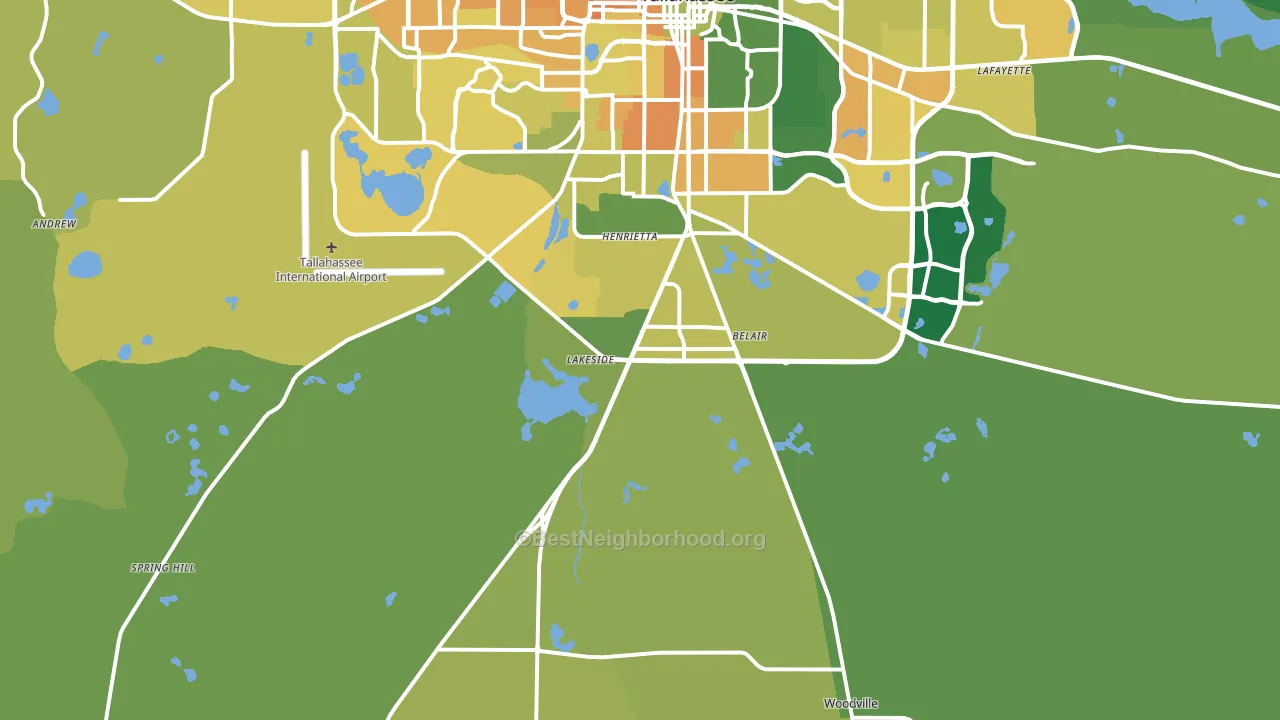 Wakulla Springs, FL block-group voter-turnout map