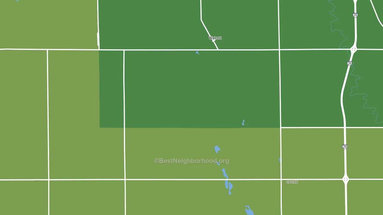 Walcott, ND block-group voter-turnout map