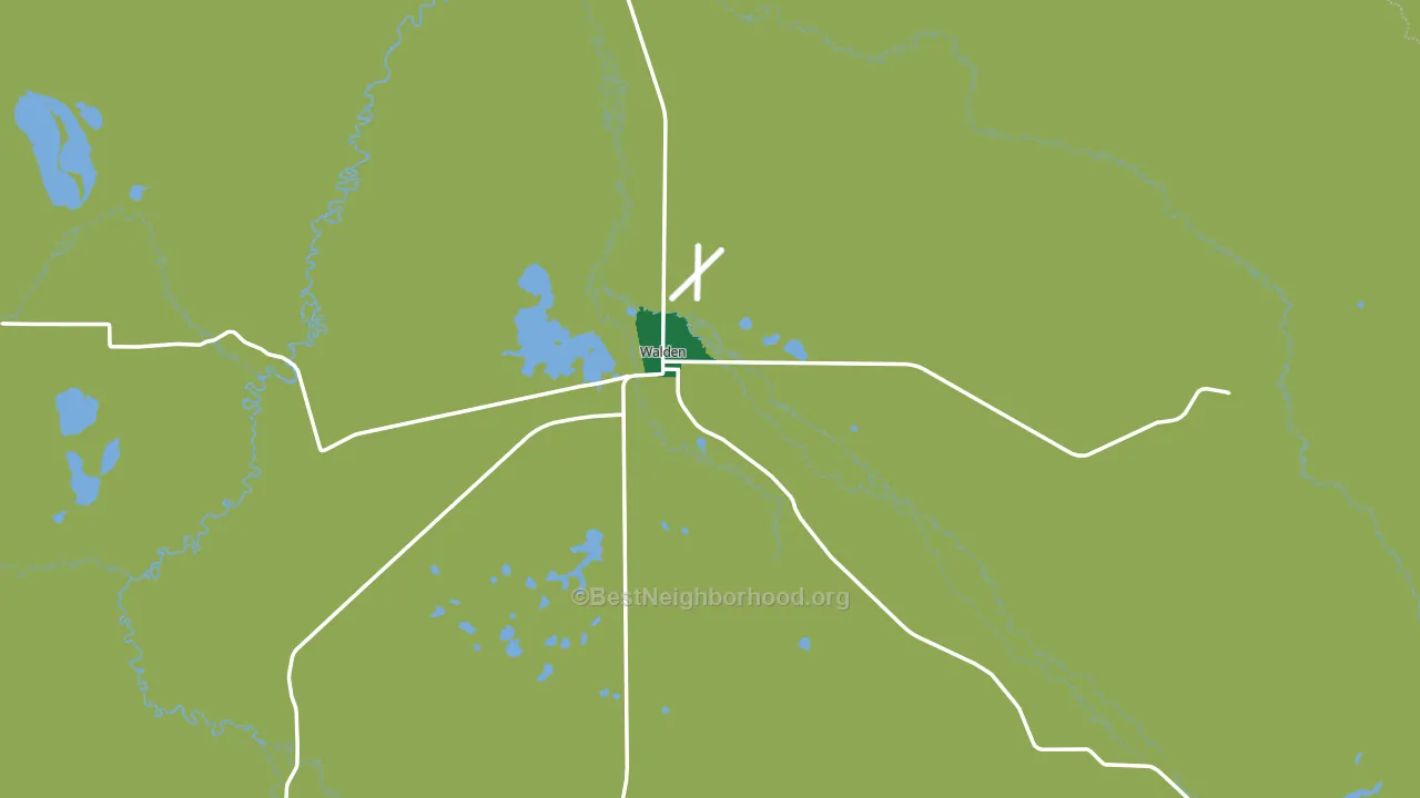 Walden, CO block-group voter-turnout map