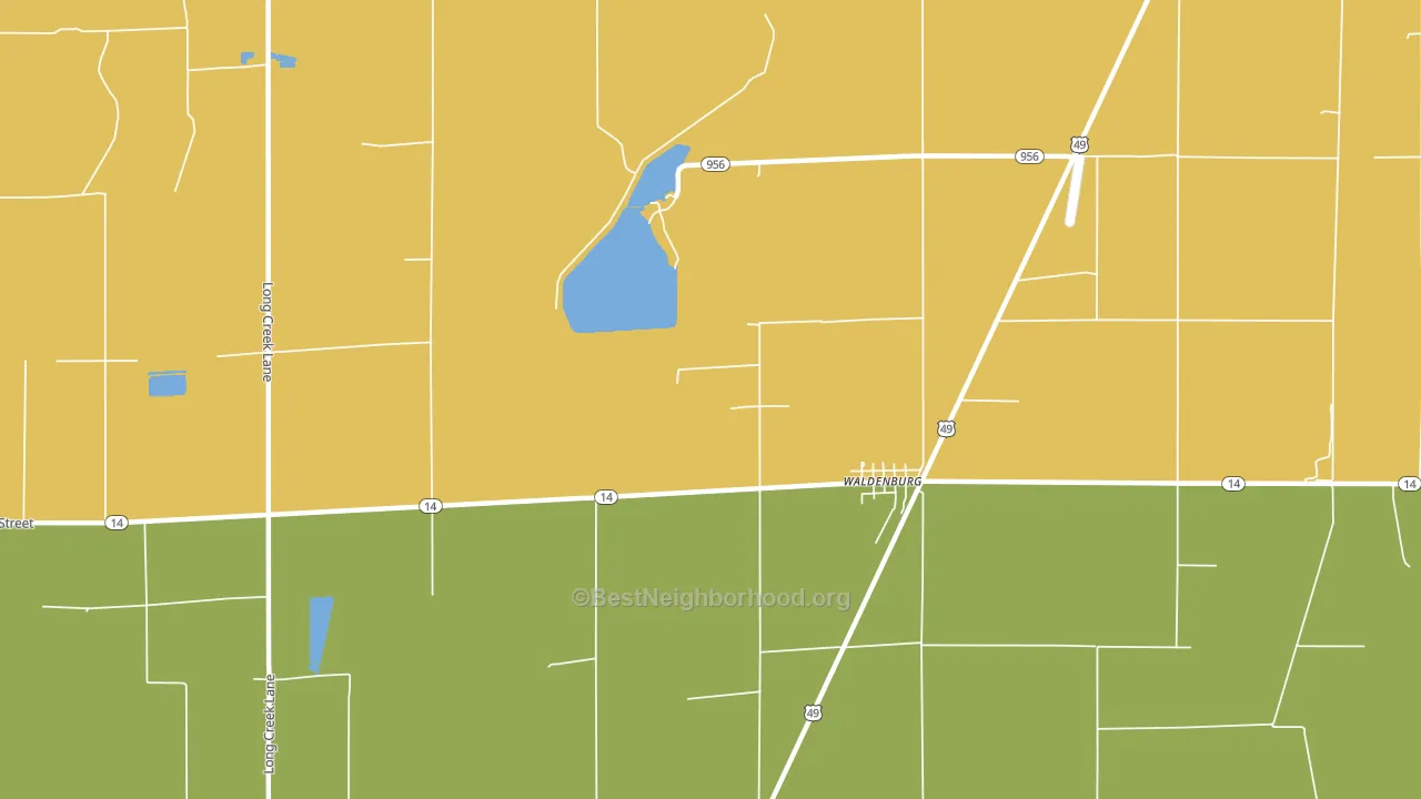 Waldenburg, AR block-group voter-turnout map