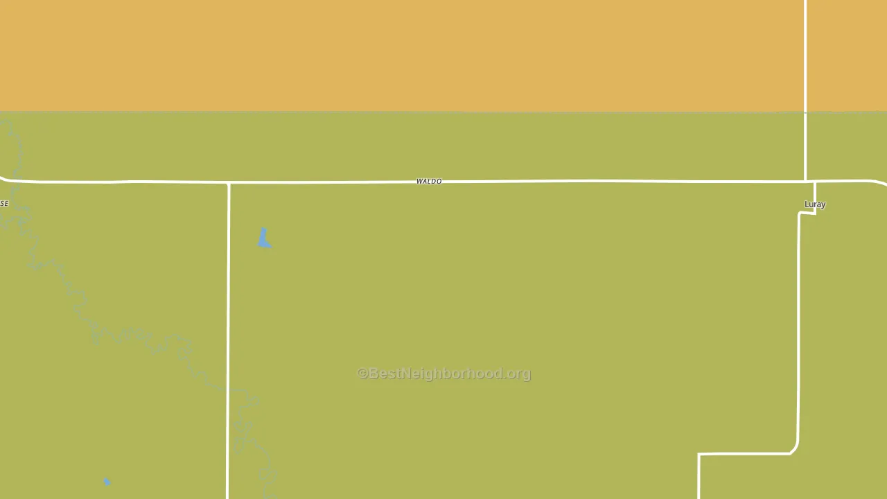 Waldo, KS block-group voter-turnout map