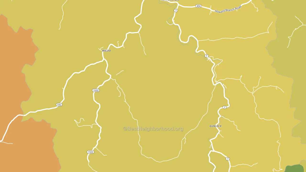 Waldo, KY block-group voter-turnout map