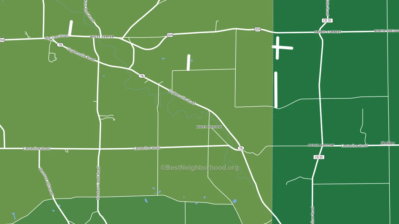 Wales Hollow, NY block-group voter-turnout map