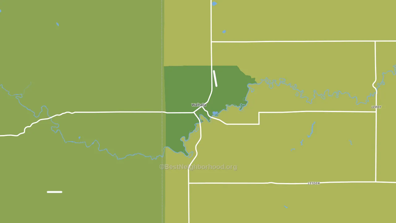 Walhalla, ND block-group voter-turnout map