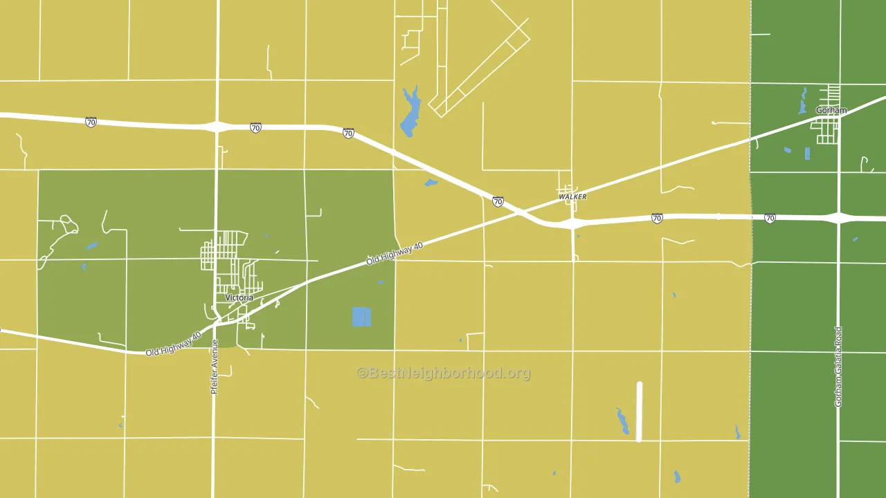 Walker, KS block-group voter-turnout map