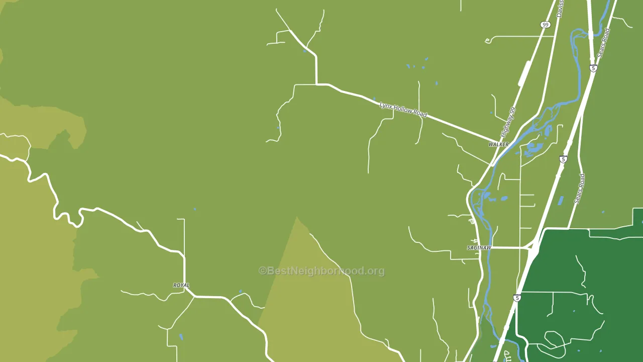 Walker, OR block-group voter-turnout map