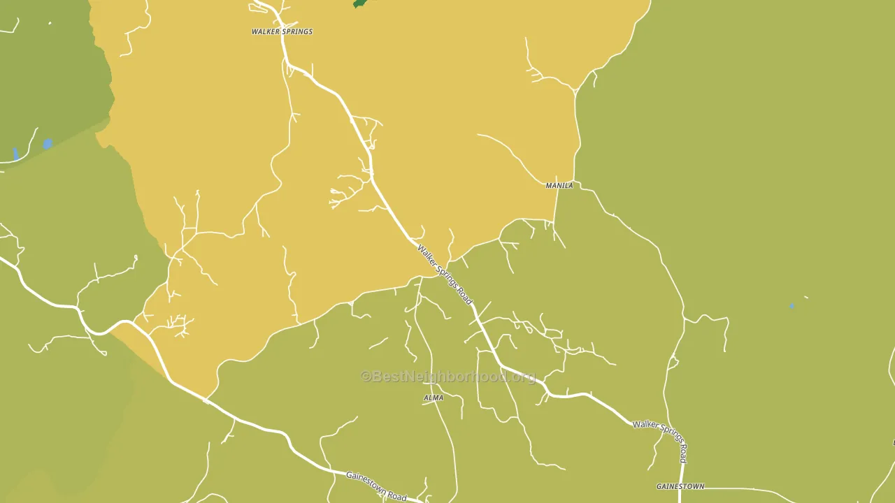 Walker Springs, AL block-group voter-turnout map