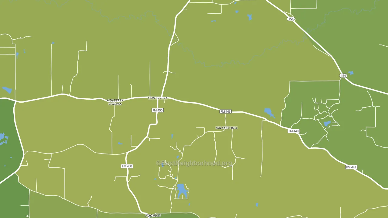 Walkers Mill, TX block-group voter-turnout map