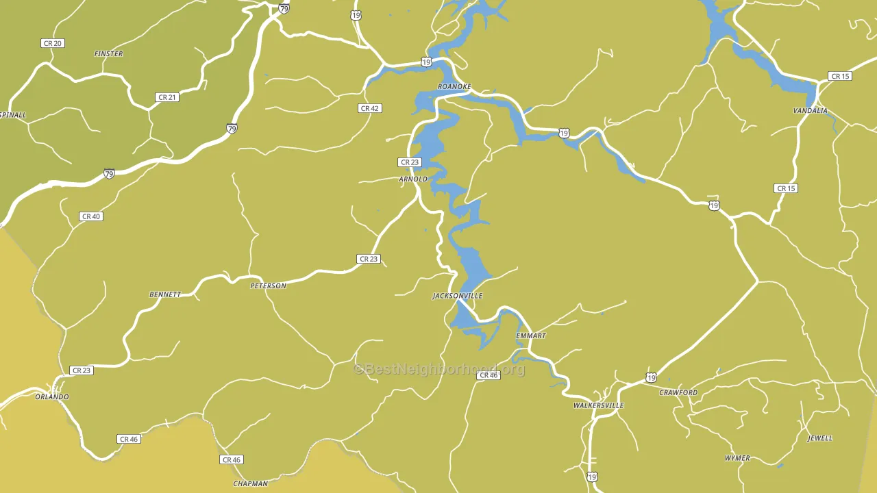 Walkersville, WV block-group voter-turnout map