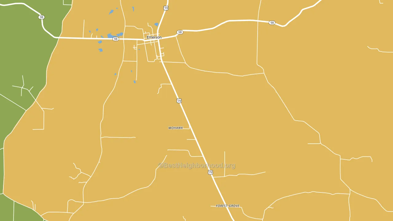 Walkerville, AR block-group voter-turnout map