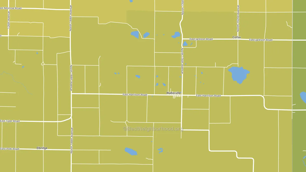 Walkerville, MI block-group voter-turnout map