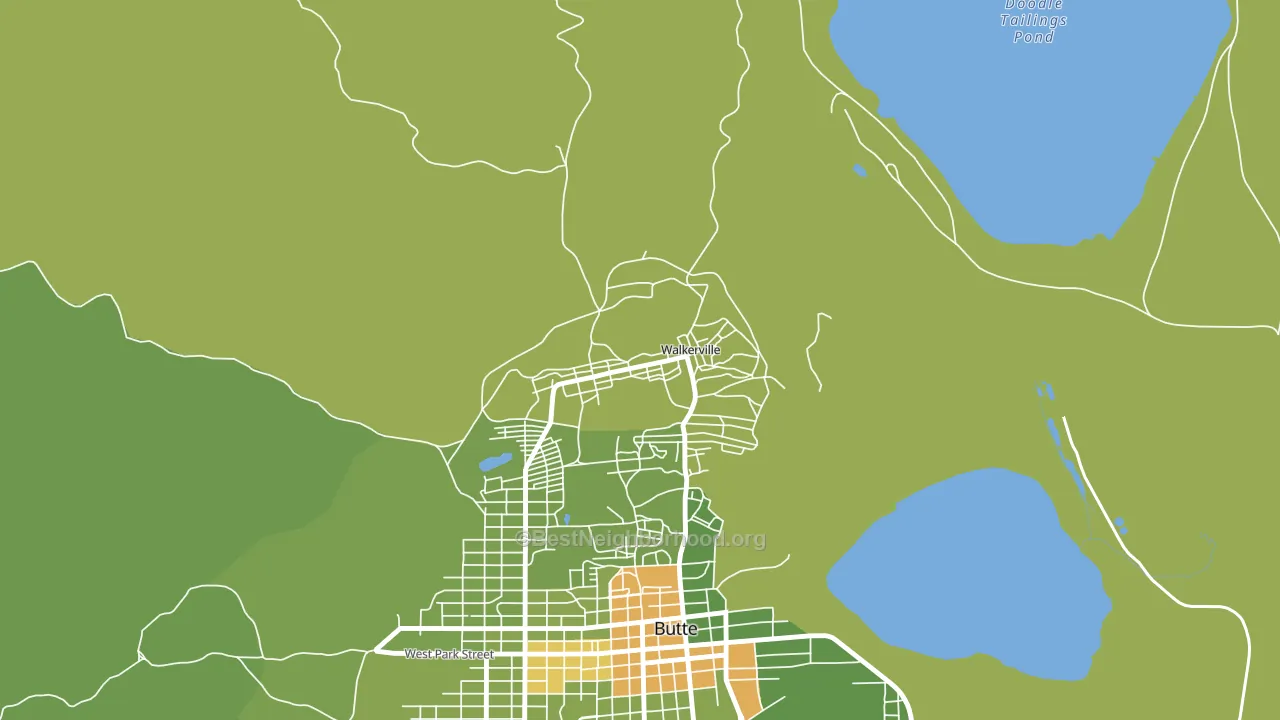 Walkerville, MT block-group voter-turnout map