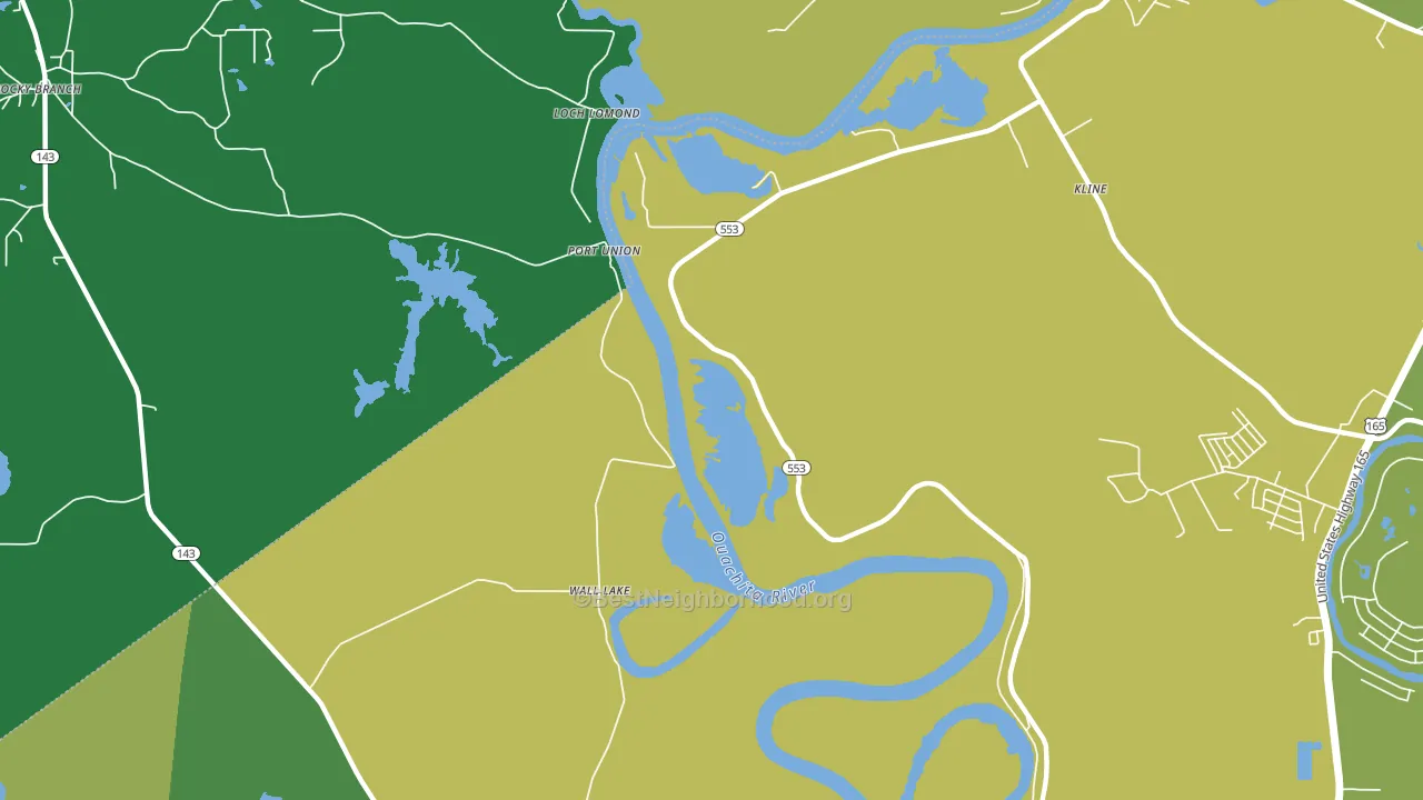 Wall Lake, LA block-group voter-turnout map