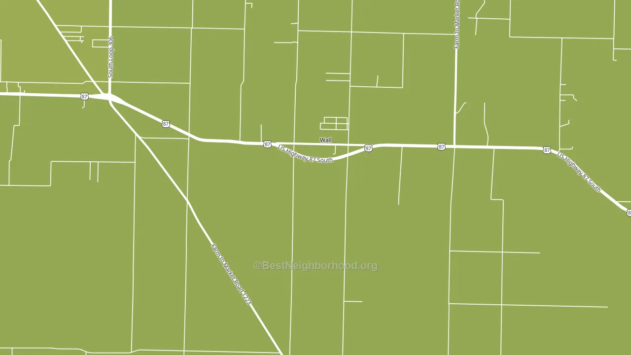 Wall, TX block-group voter-turnout map