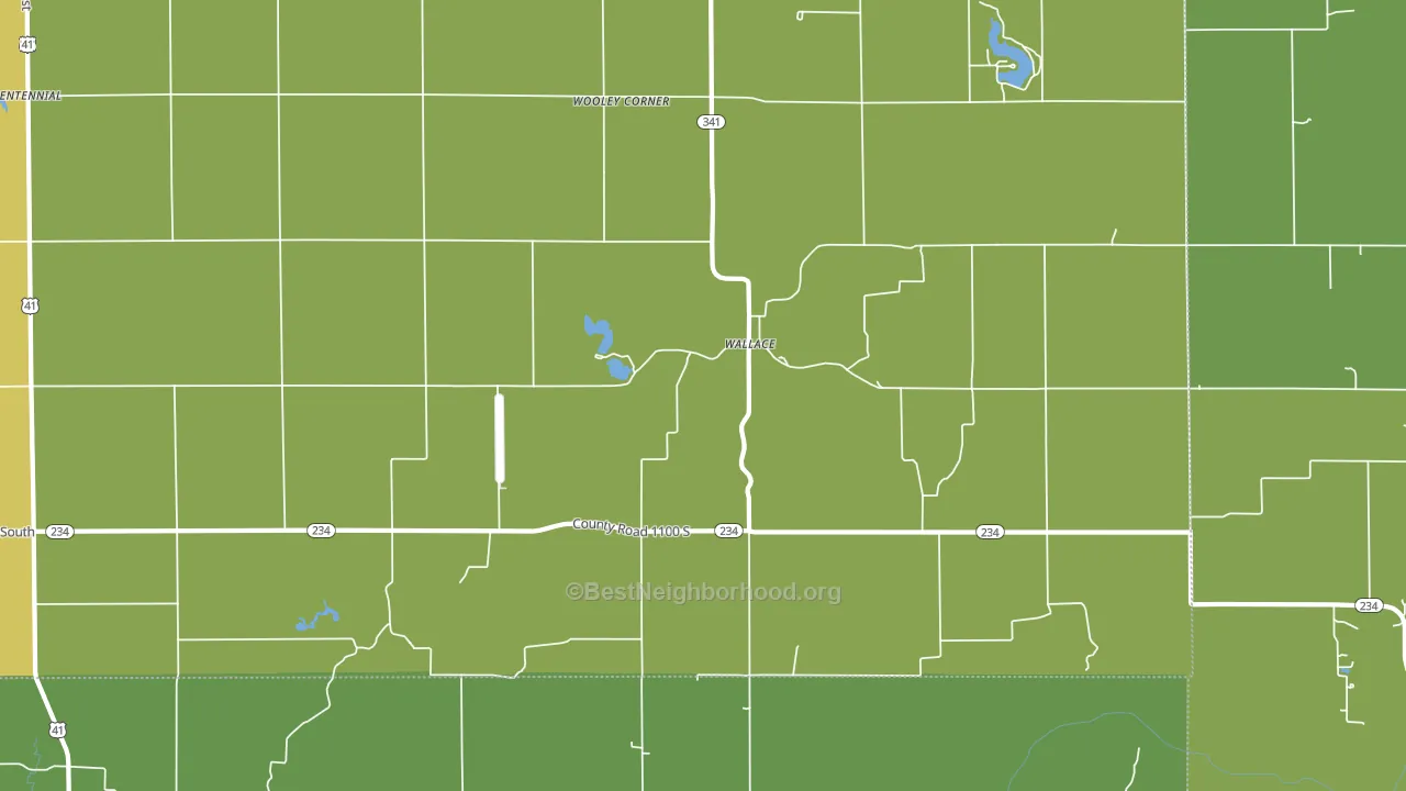 Wallace, IN block-group voter-turnout map