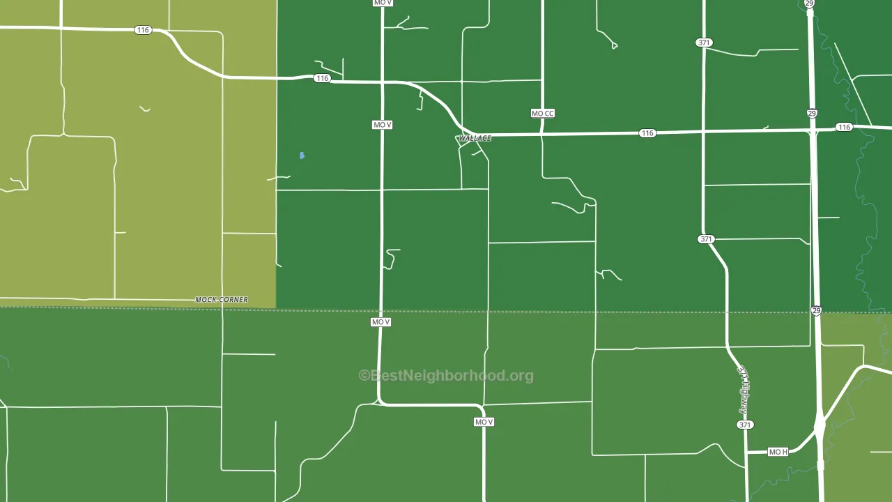 Wallace, MO block-group voter-turnout map