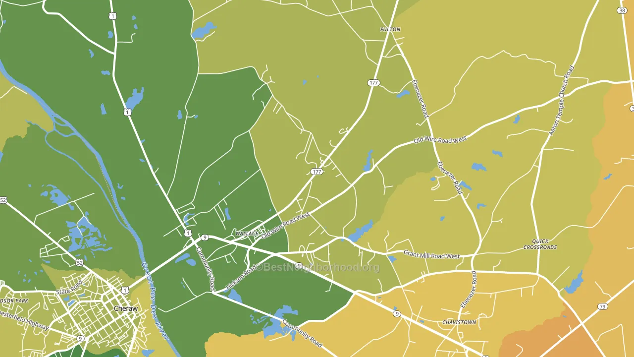 Wallace, SC block-group voter-turnout map