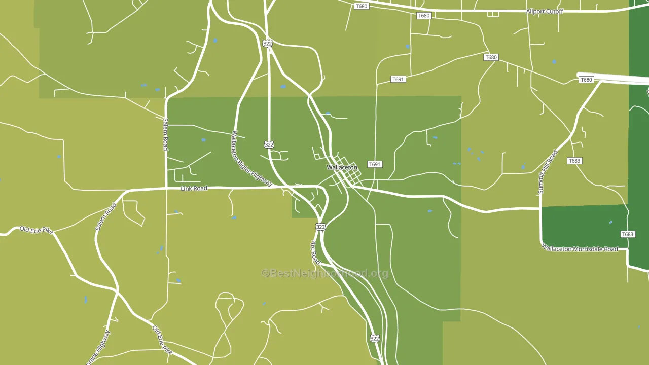 Wallaceton, PA block-group voter-turnout map