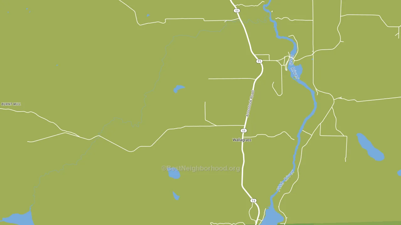 Wallagrass, ME block-group voter-turnout map