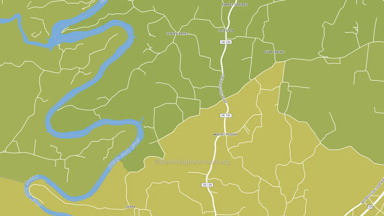 Walling, TN block-group voter-turnout map