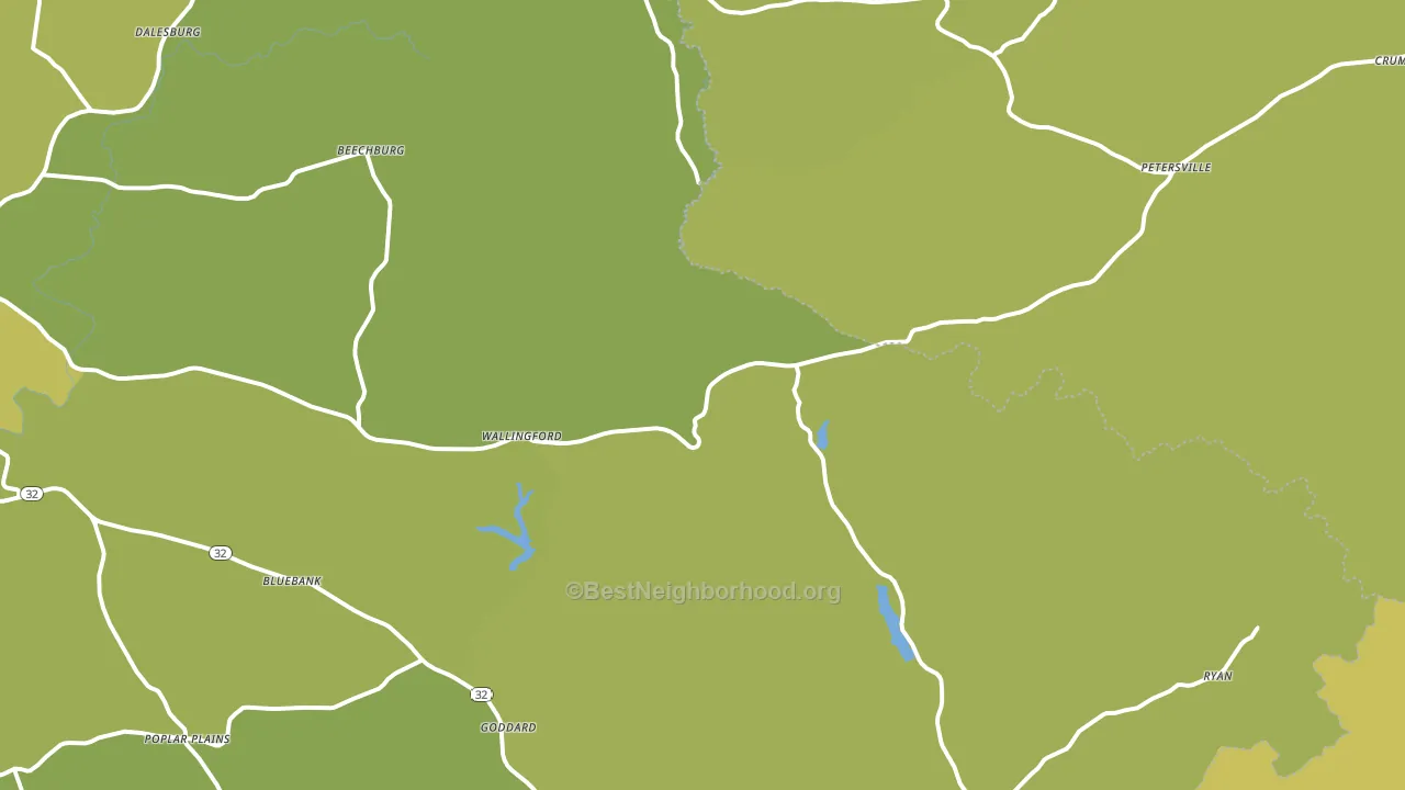 Wallingford, KY block-group voter-turnout map