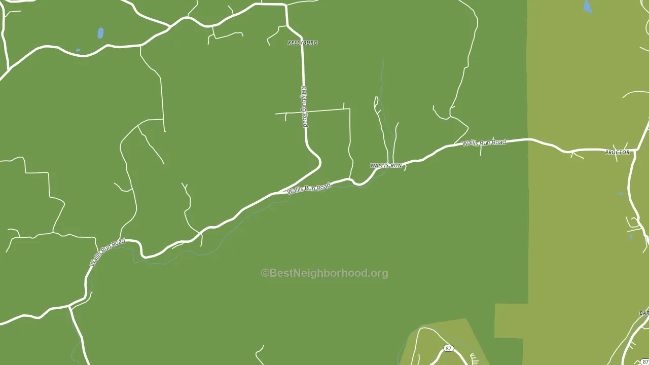 Wallis Run, PA block-group voter-turnout map