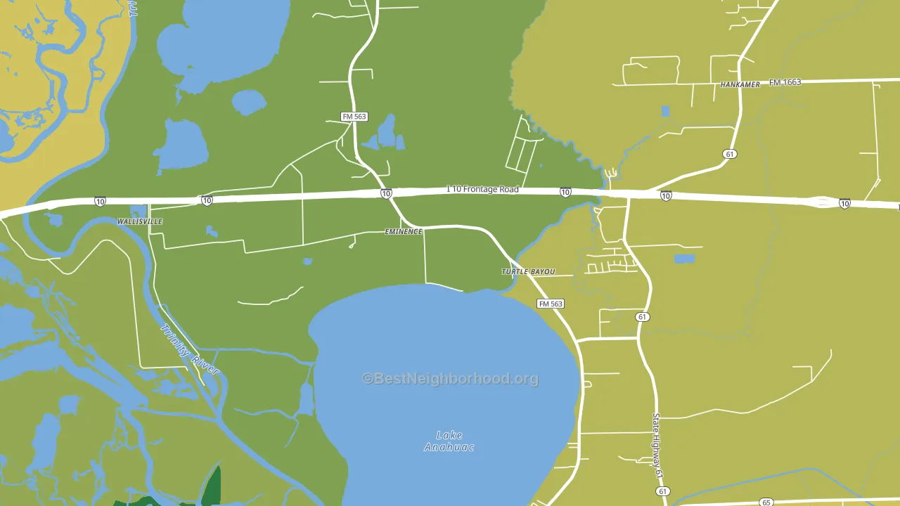 Wallisville, TX block-group voter-turnout map
