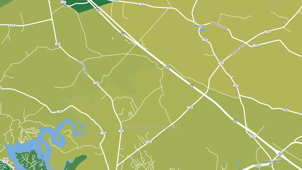 Wallonia, KY block-group voter-turnout map