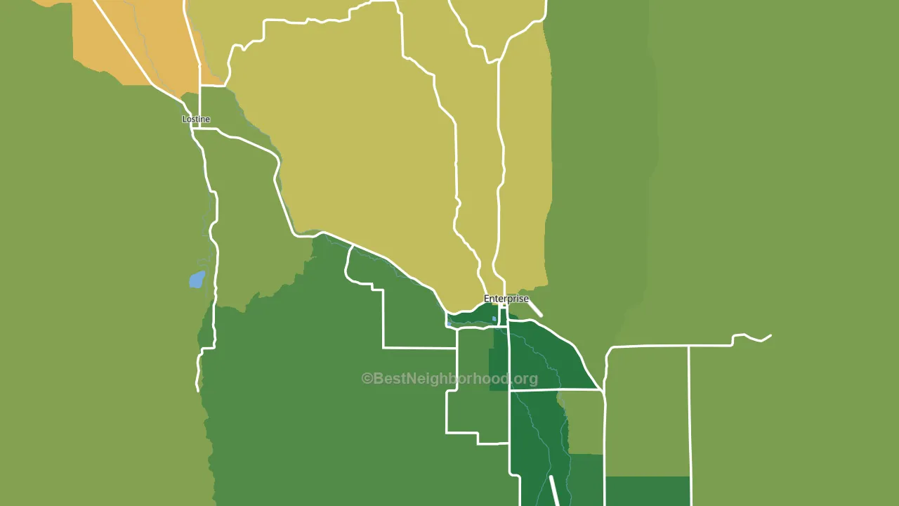 Wallowa County, OR block-group voter-turnout map