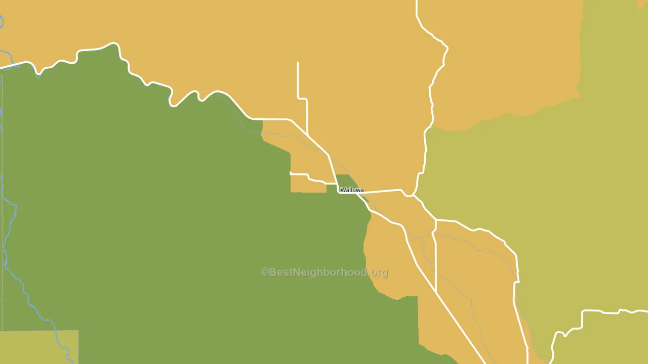 Wallowa, OR block-group voter-turnout map