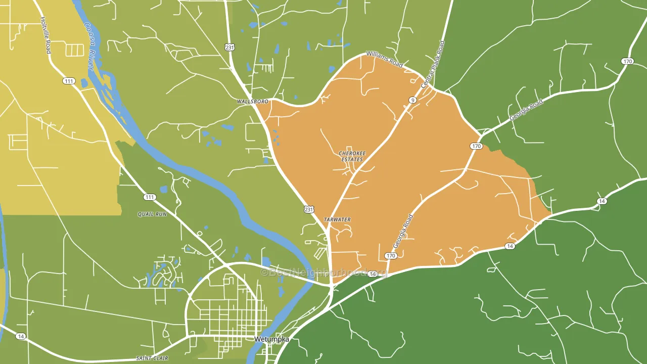 Wallsboro, AL block-group voter-turnout map